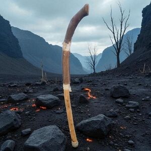 VERY Weathered Unique Hobbit Wooden Walking Stick